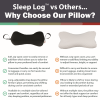 Sleep Log Pillow, Full Size, Black