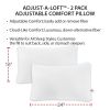 Adjusta-Loft Fiber Comfort Pillow; 2-pack