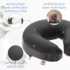 Massage Face Rest, Memory Foam, Vinyl, Black