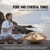 Handpan Drum, 22 in & 9 Notes, D Minor Hand Drum, Hand Pan Drum Instrument with Mallets, 440Hz Handpan Stand & Carry Bag, Steel Healing Sound Drum