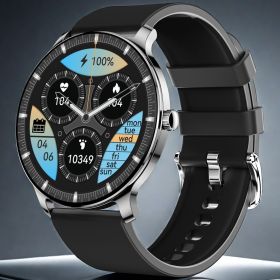 2025 New Ultra-Thin Smart Watch for Men and Women – Answer Calls, IP67 Waterproof, Heart Rate & Sleep Monitor, Multi-Sport Mode, Health Tracker (Color: Black)