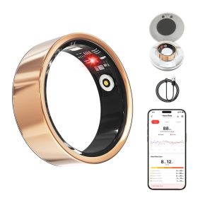 Smart Ring Health Tracker - Fitness Sleep Heart Rate Blood Oxygen Tracker Smart Ring For Men And Women (size: 8#)