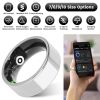 Smart Ring Health Tracker Fitness/Sleep/Stress/HRV Tracker with Charging Case Magnetic Charging Cable for Women & Men Compatible with iOS & Android 7-